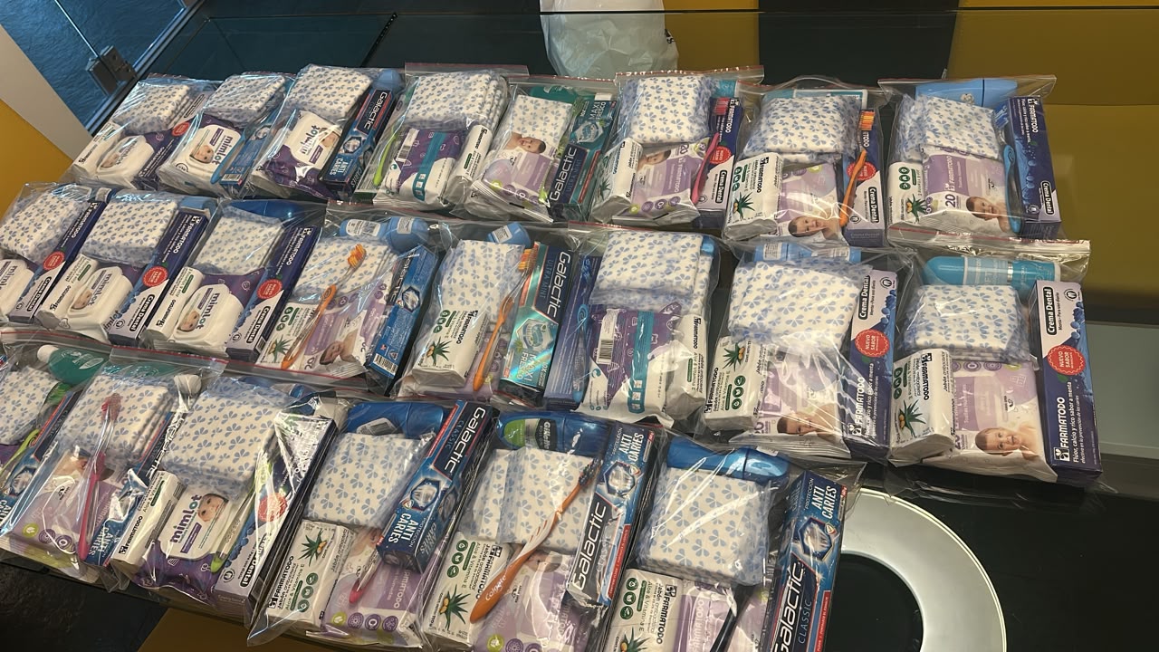 Kits de higiene personal armados